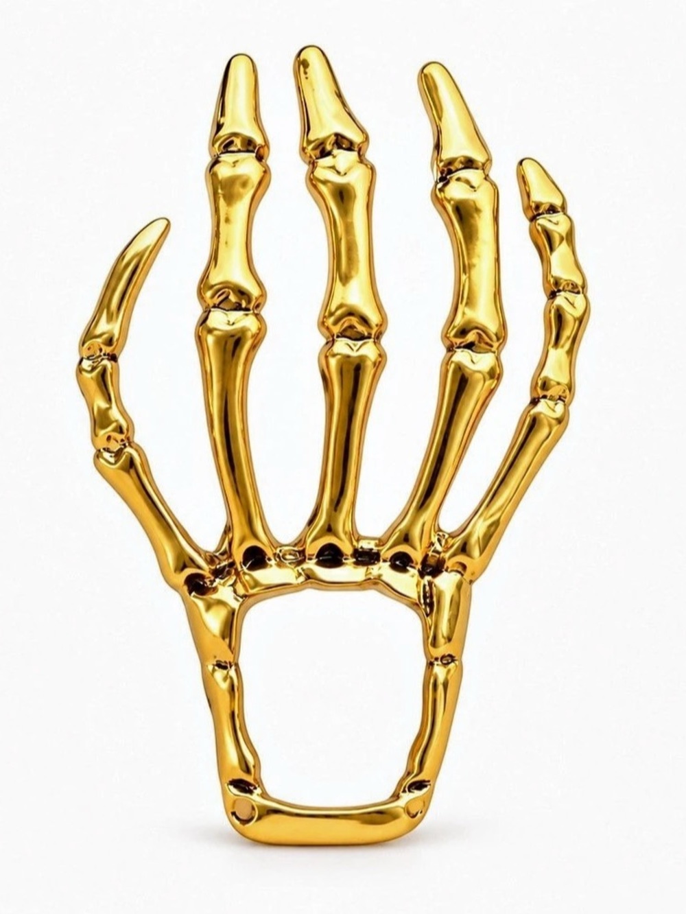 Gold Skeleton Hand Brooch Halloween Gothic Jewelry